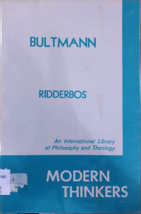 Image of Modern Thinkers : BULTMANN RIDDERBOS