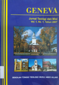 Image of GENEVA: Jurnal Teologi dan Misi
Volume 1, Nomor 1